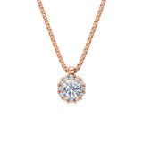 Zlatý náhrdelník DF 5487 z růžového zlata s diamanty o celkové váze 0.936 ct
