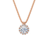 Zlatý náhrdelník DF 5488 z růžového zlata s diamanty o celkové váze 1.20 ct