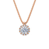 Zlatý náhrdelník DF 5489 z růžového zlata s diamanty o celkové váze 1.32 ct