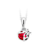 Dětský přívěsek Danfil beruška C2008 z bílého zlata s kamínkem Ruby Dark